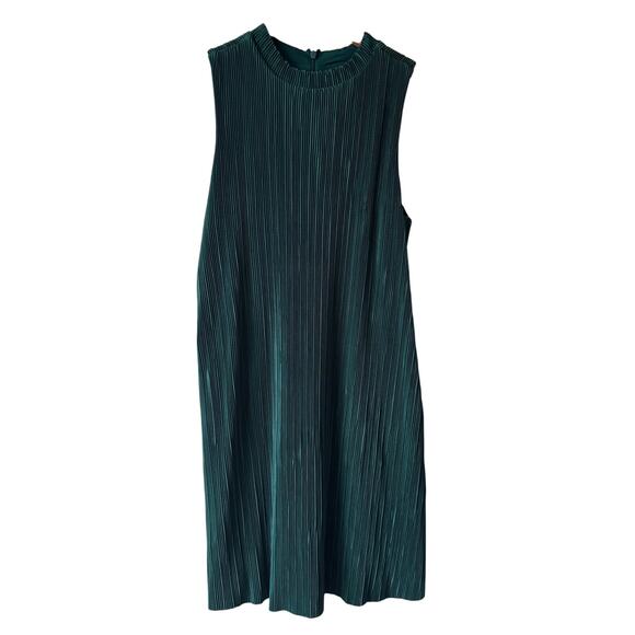 BB Dakota As You Pleats Dress Women Medium Green Mini Going Out Slinky Party - Picture 2 of 10